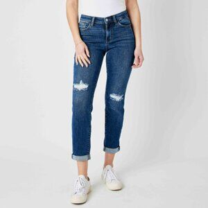 Judy Blue Mid Rise Destroy Slim Jeans